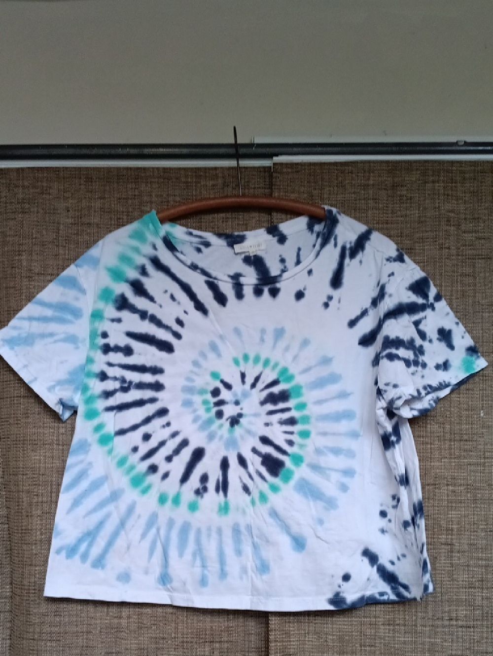 Cotton Tie Dye Cropped Tee Shirt